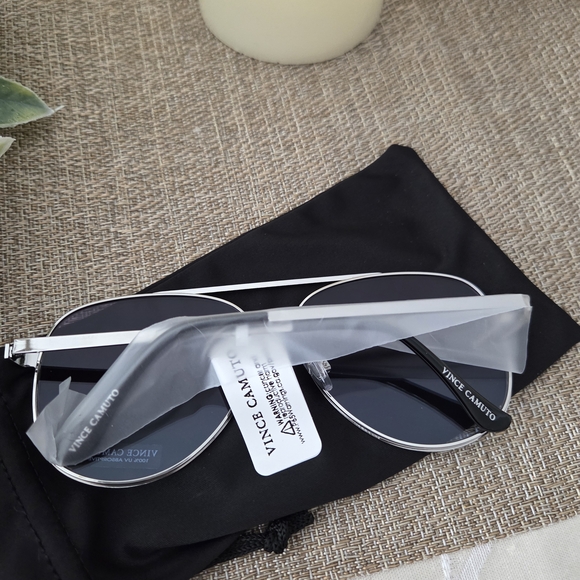 Vince Camuto Silver and Purple Aviator Sunglasses - Picture 5 of 5